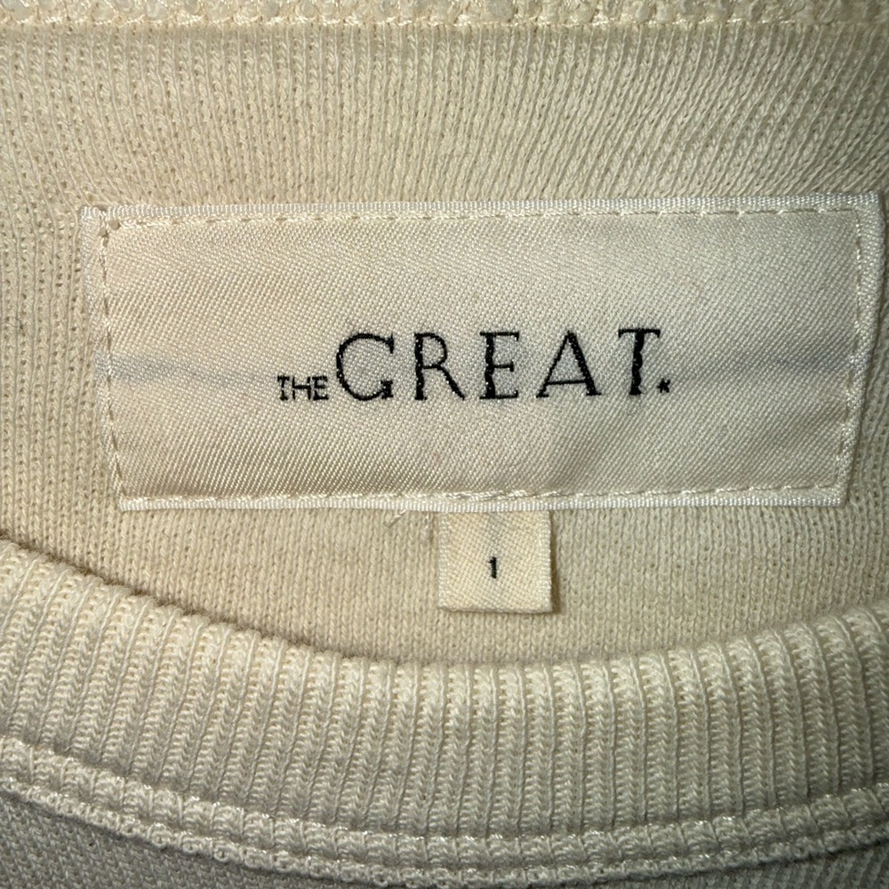THE GREAT. Sweatshirt with Red Stripes - Picture 4 of 6